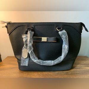 Brangio Italy Black Crossbody & Shoulder Bag Gold Hardware NWT